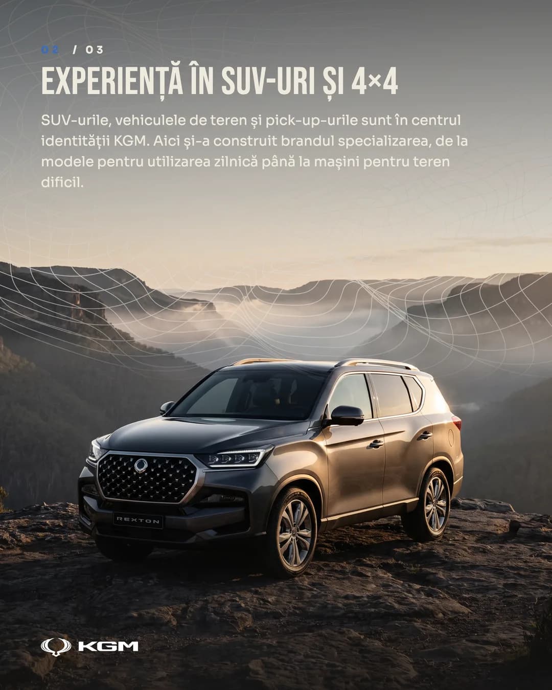 Carusel KGM Oradea — istoria brandului, experiență în SUV-uri și 4×4